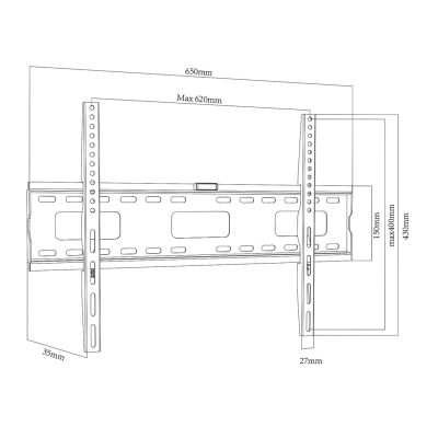 MACLEAN TV MOUNT MAX VESA 600X400, 32-100", 80KG MC-419