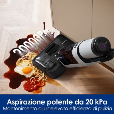 3. Tineco FloorOne i5 Stretch PLUS Upright Vacuum Cleaner Battery Wet and Dry Bagless Gray 2.5 Ah