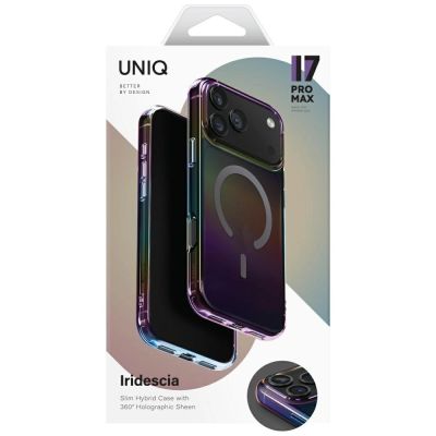 6. Uniq Iridescia Case for iPhone 17 Pro Max Magclick Charging - Multicolor