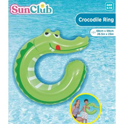 9. ANIMAL SWIMMING RING 68x59CM CROCODILE 35448