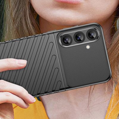 5. Thunder Case for Samsung Galaxy S25+ Silicone Armored Cover - Black