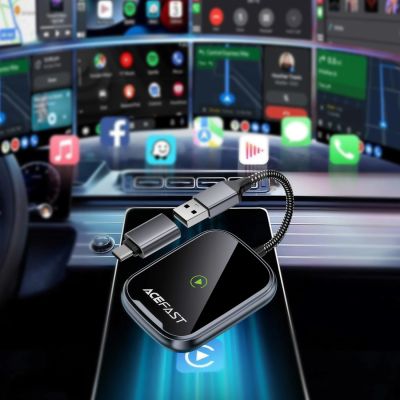 6. Acefast QC1 Wireless Car Adapter - Gray