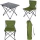 13. FOLDABLE TOURIST SET 3IN1 TABLE AND 2 CHAIRS GREEN ENERO CAMP