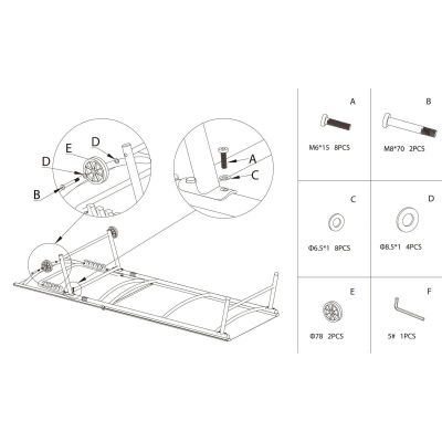 21. GARDEN LOUNGE CHAIR 185X57X31CM GRAY