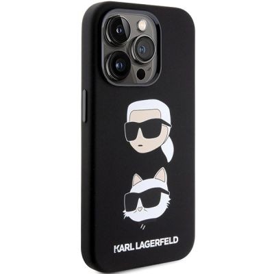 4. Karl Lagerfeld Silicone Karl&Choupette Head case for iPhone 15 Pro Max - black