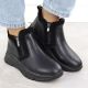 7. Women's leather ankle boots with zipper, insulated, black Filippo 7292