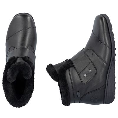 5. Rieker 47268-00 Waterproof Insulated Leather Women's Boots, Black