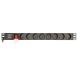 6. GEMBIRD 19" Rack Power Strip PDU EG-PDU-014-FC14, 1U, 16 A, 8 French Sockets, C14 Plug, 3 m Cable
