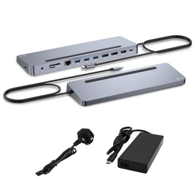 i-tec C31FLAT2PDPRO100W wired USB 3.2 Gen 1 (3.1 Gen 1) Type-C docking station, Silver