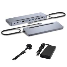 i-tec C31FLAT2PDPRO100W wired USB 3.2 Gen 1 (3.1 Gen 1) Type-C docking station, Silver