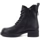 3. Vinceza 86444 Women’s Black Leather Ankle Boots