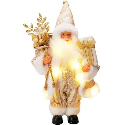 4. DECORATIVE SANTA CLAUS 30 CM GOLD