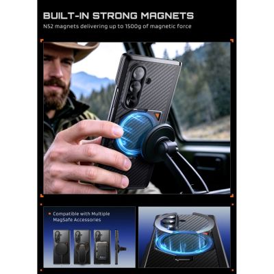 6. Supcase UB Aero MagSafe 2-Set Case for Samsung Galaxy Z Fold 8 Ultra - Black