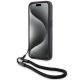 4. BMW Signature Leather Wordmark Cord case for iPhone 15 Pro Max - black