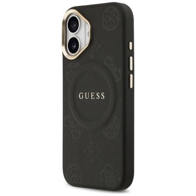 2. Guess Peony Hot Stamp MagSafe Case for iPhone 17 - Black