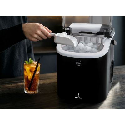 9. ELDOM ICE MAKER KS230 ICELIA 165W, BLACK, 12 KG ICE/24H; 9 ICE CUBES AT A TIME EVERY 6 – 12 MIN