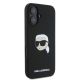 2. Karl Lagerfeld Silicone Karl Head Print MagSafe iPhone 16 Case - Black