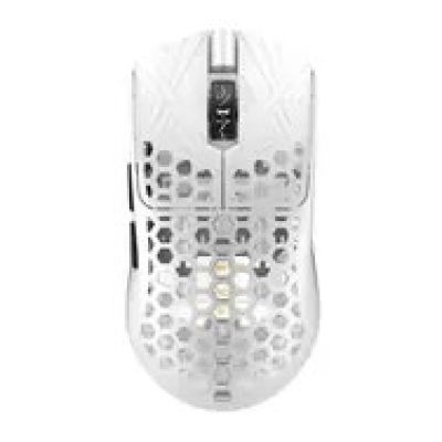 Arbiter Studio x TENKO AKITSU MEDIUM Wireless Gaming-Maus, 40 g, PixArt 3950, 8K Polling - weiß