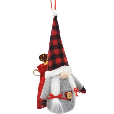 5. DECORATIVE SANTA CLAUS WITH GIFT BAG 20CM GIRL