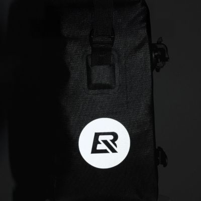 2. Rockbros AS-003-1BK waterproof bicycle bag with shoulder strap, front/rear mounting, 10-14l - black