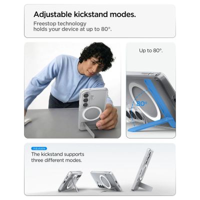 8. Spigen Ultra Hybrid S Mag MagSafe Case for Samsung Galaxy S26 - Clear and White