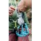 3. Edelrid 737930106020 Climbing Carabiner, Locking Closure, D-Shape, Blue, Silver, 6 Pieces