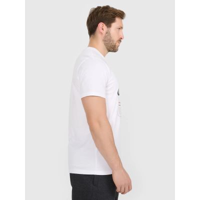 4. Men's regular printed T-shirt 4F 4FRAW25TTSHM3612-10S