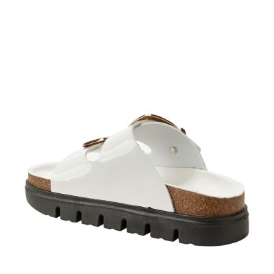 3. Lee Cooper Women's Slides White LCW-26-35-4460LA