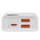 8. Baseus Adaman2 power bank with digital display 2x USB-A / 1x USB-C 10000mAh 30W - white