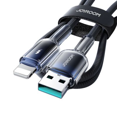 5. Joyroom S-A42 Crystal-Clear Series 3A USB-A - Lightning cable 1.2m - black