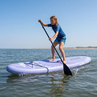 16. VIRTUFIT SUP BOARD SPLASH 225 WITH FLOW PURPLE ACCESSORIES