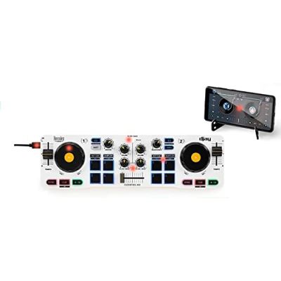 3. Hercules DJControl Control MIX Bluetooth Pour Smartphone et tablettes Android e 2 chan. Black, White, Yellow