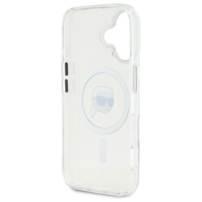 7. Karl Lagerfeld IML Metal Karl Head MagSafe Case for iPhone 16 Plus - White
