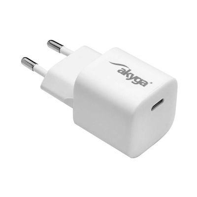 AKYGA 25W USB-C PD GAN WALL CHARGER 5-12V / 2.08-3A WHITE AK-CH-22