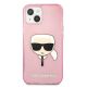 3. Karl Lagerfeld Glitter Karl's Head Case for iPhone 13 mini - Pink