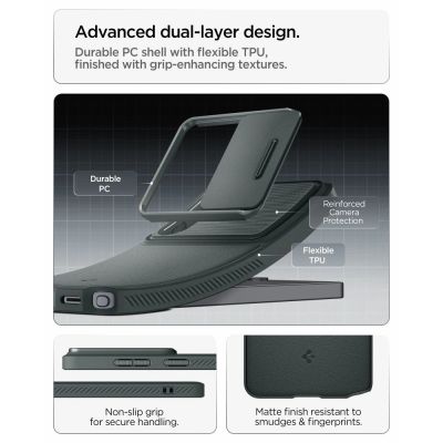7. Spigen Optik Armor Case for Samsung Galaxy S26 Ultra - Green