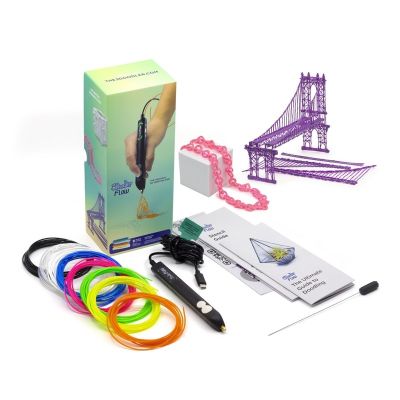 7. 3DOODLER FLOW ESSENTIALS 3D PRINTING PEN KIT + 8 PCS OF MULTICOLOR 1.75MM FLOW FILAMENT SPOOLS