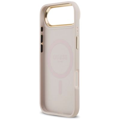 7. Guess Grained Strass Logo MagSafe iPhone Air Case - Pink
