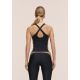 3. CASALL Women's Shaped Block Built in Bra Tank Black