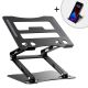 3. Wozinsky WRS-CPY75DSB Aluminum Laptop and Tablet Stand + Free Smartphone Stand - Black