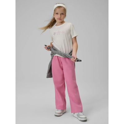 7. Girls' regular printed T-shirt 4F 4FJRSS26TTSHF3455-11S