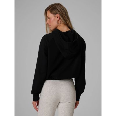 2. Hooded sweatshirt with decorative jet appliqué for women 4F 4FWAW26TSWSF2670-20S
