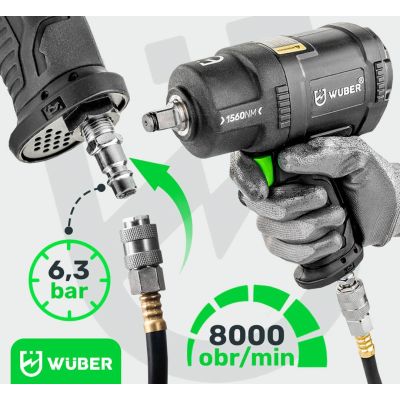 8. Pneumatic Impact Wrench 1560 Nm W33220 WUBER