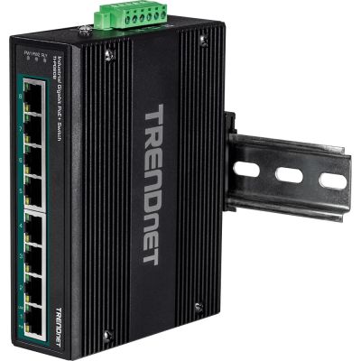 7. TRENDnet Industrial Switch 8-Port Gbit PoE+ 24-56V DIN-Rail