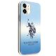 4. US Polo Assn. Gradient Pattern Collection iPhone 12 mini Case - Blue