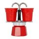 2. Bialetti Mini Express coffee maker red 2tz + 2 cups
