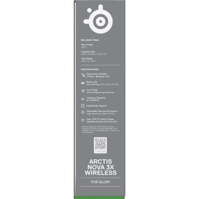 12. Steelseries Arctis Nova 3X Wireless for Xbox Headphones, Black