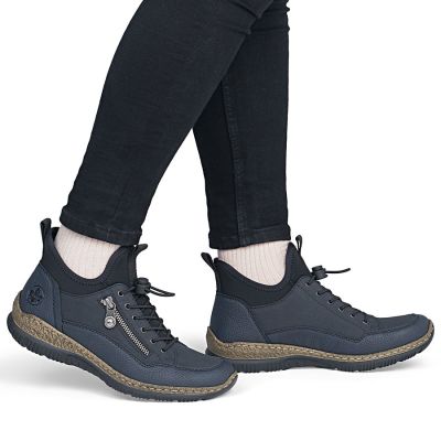 6. Rieker N32G3-14 comfortable navy blue waterproof women's shoes