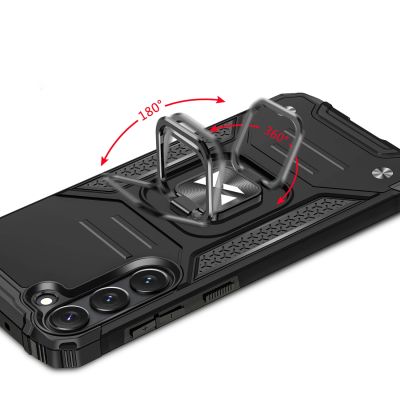 5. Wozinsky Ring Armor case for Samsung Galaxy S23 armored cover magnetic holder ring black