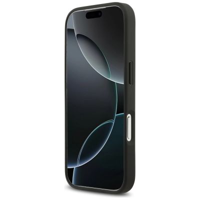 5. Guess Rhinestone Triangle Logo Case for iPhone 17 Pro - Black